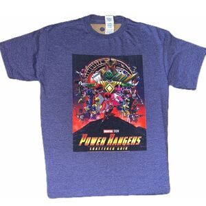 Delta Ringspun Men’s Power Rangers Shattered Grid Short Sleeve Tee -‎ Size M